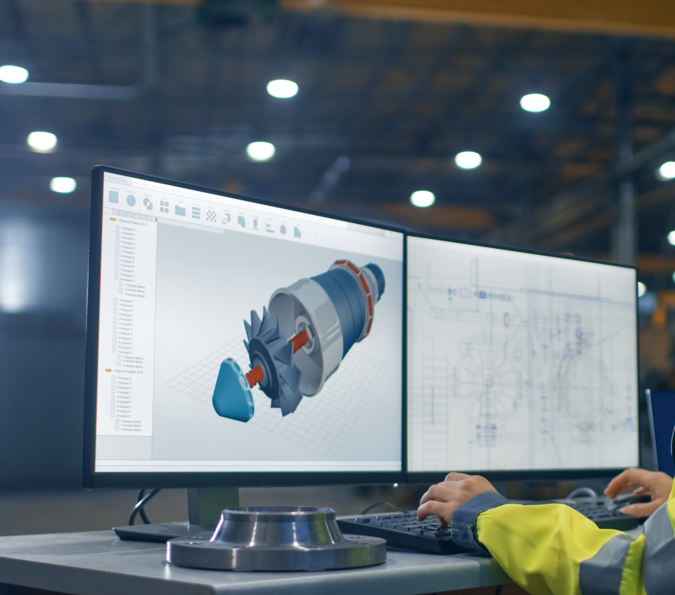 Inside the Heavy Industry Factory Female Industrial Engineer Works on ...